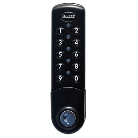 Lockey Digital Electronic Cabinet Lock Standard Black Vertical EC780-BV